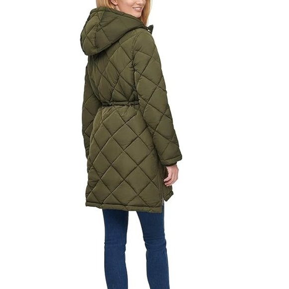 NWT Levi's Women's Sherpa Lined Long Hooded Parka Green Size M $225 7D014 - Picture 2 of 5